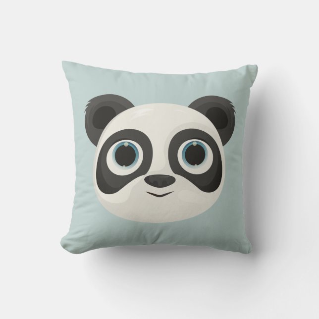 Panda Födelsedag Barn Konst Kudde (Framsida)