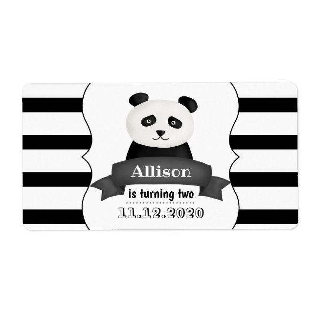 Panda Födelsedagsfest Fraktsedel (Framsidan)