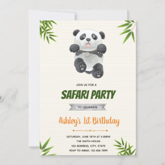panda-födelsedagsinbjudan inbjudningar