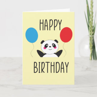 Panda födelsedagskort kort