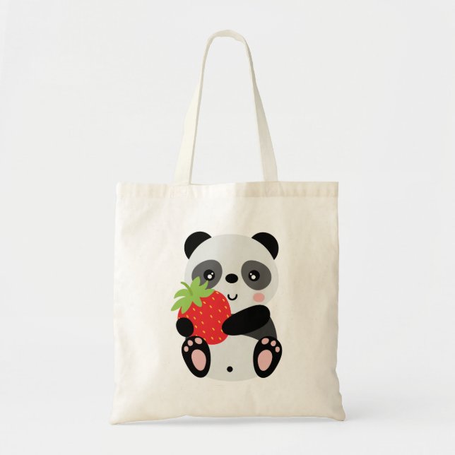 Panda fofo com morango tygkasse (Framsidan)