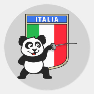 Panda för att Italien fenomenet Runt Klistermärke