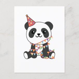 Panda-För barn på födelsedagen Helgdag Postcar Helg Vykort