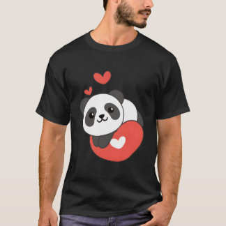 Panda för dagens djur med han t shirt