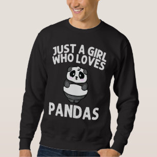 Panda for Girls Kids Panda Bear Animal Lång Ärmad Tröja