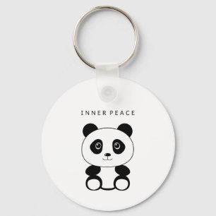 Panda för intern fred nyckelring