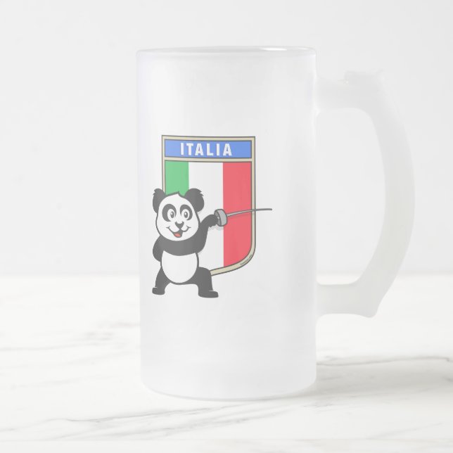 Panda för Italien Frostat Ölglas (Höger)