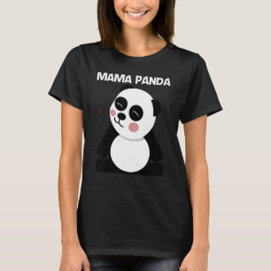 Panda för Kvinnor Mamma Svarta björnen Unge T Shirt