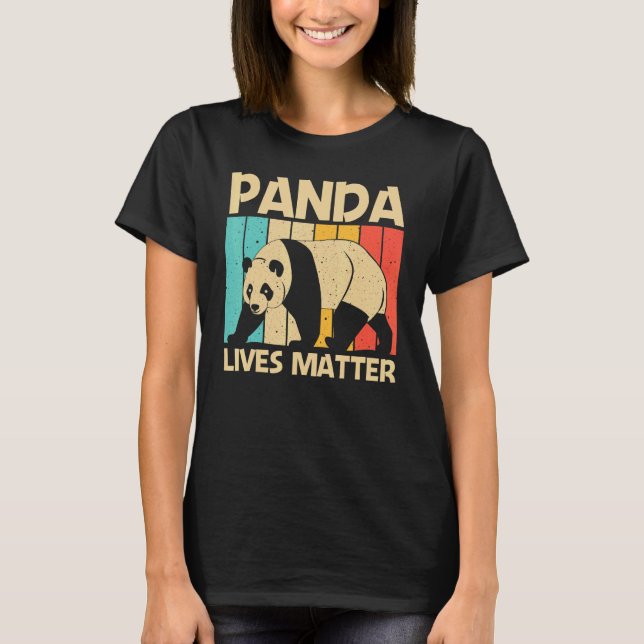 Panda För Män Kvinnor Panda Björn Djur T Shirt (Framsida)