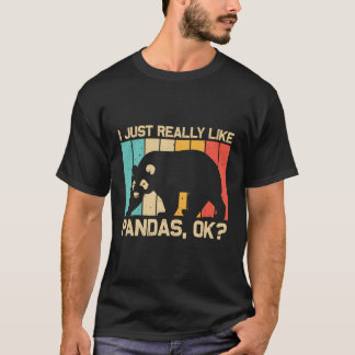 Panda för panda björn djur zoouppassare t shirt