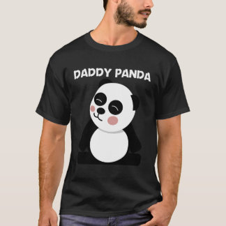 Panda for Pappa Black White Bear Unge T Shirt