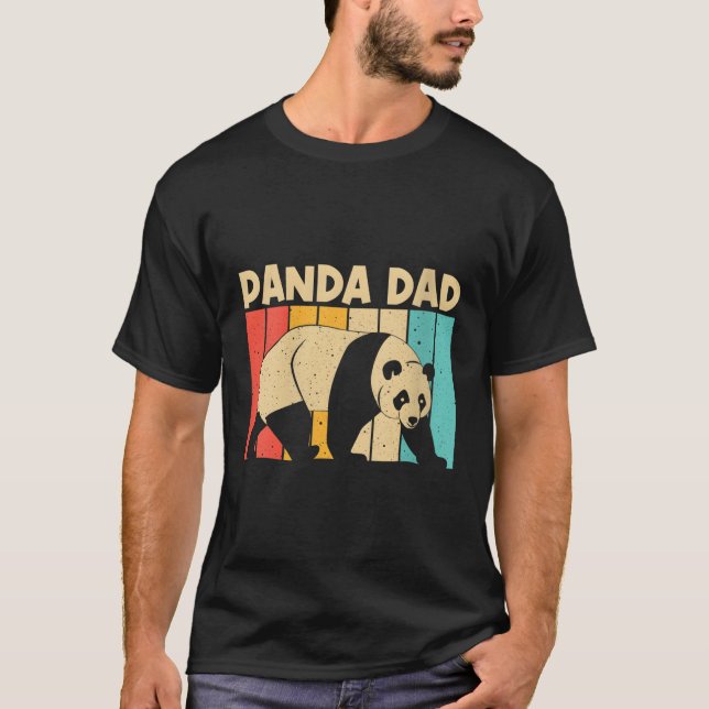 Panda for Pappa Far panda Bear Animal T Shirt (Framsida)