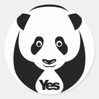 Panda for Yes Stickers Runt Klistermärke