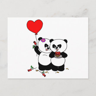Panda forever love vykort