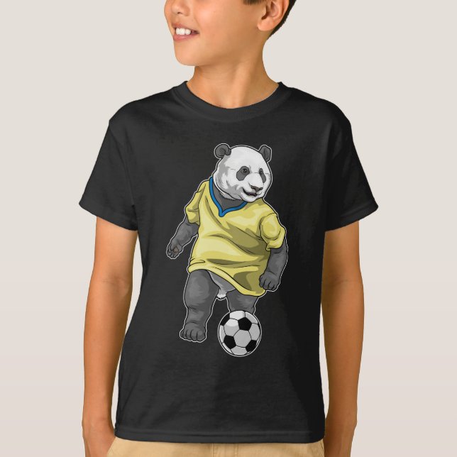 Panda Fotbollsspelare Fotboll T Shirt (Framsida)