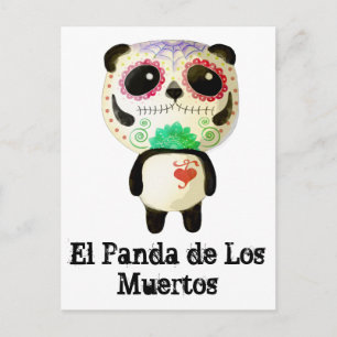 Panda från Day of the dead Vykort