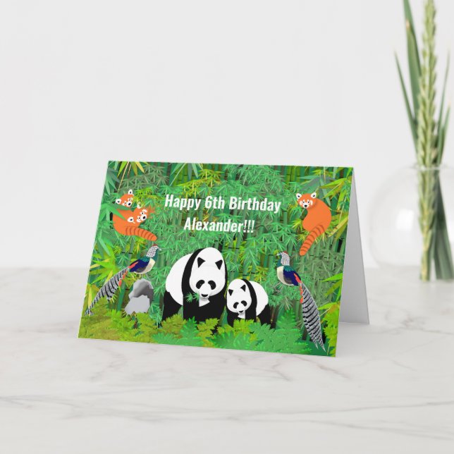 Panda & Friends in in the Bamboo Forest Kort (Framsida)