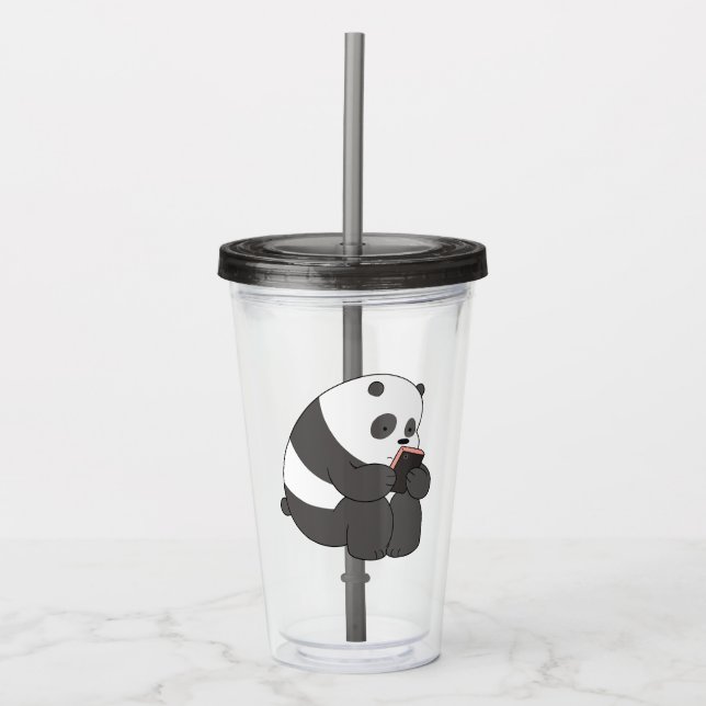 Panda From We Bare Bears Tumbler Design Take Away Mugg (Framsida)