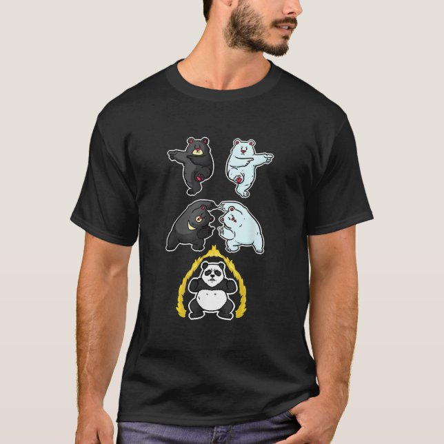 Panda Fusion Panda Bear T Shirt (Framsida)