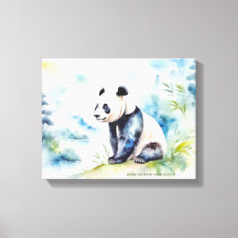 Panda ger lycka canvastryck