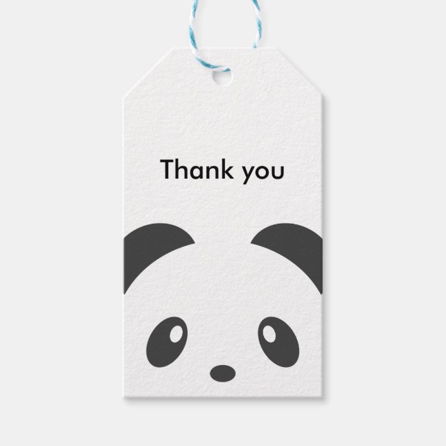 Panda Gift-Märkre Presentetikett (Framsidan)
