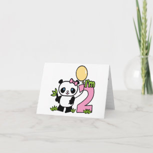 Panda Girl 2:a födelsedagsinbjudan Inbjudan