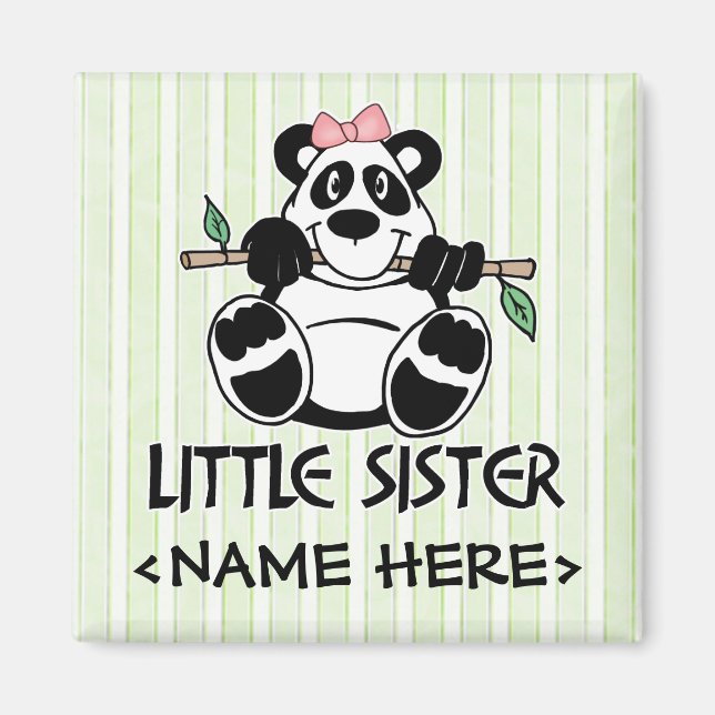 Panda Girl Little Sister Magnet (Framsidan)