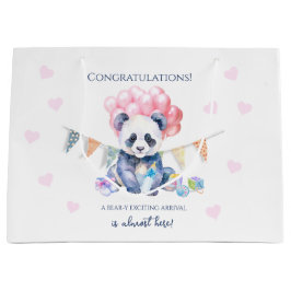 Panda girlang och ballonger Baby Shower