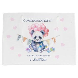 Panda girlang och ballonger Baby Shower