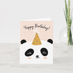 Panda Glad Födelsedag Kort