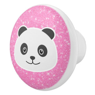 Panda Glitter Knopp