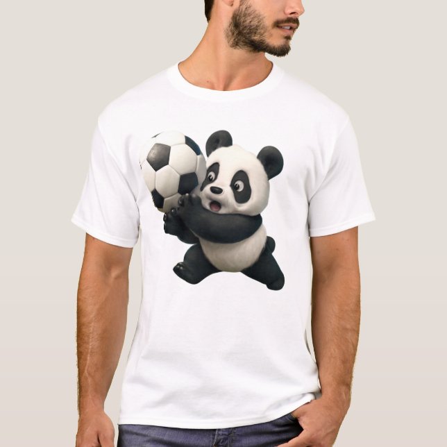Panda Goalkeeper - Lönt Spara T Shirt (Framsida)