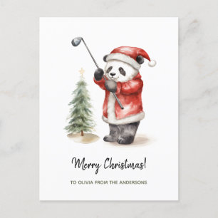 Panda golf-jakt helg vykort