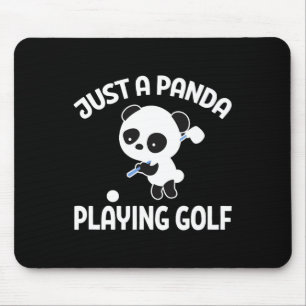 Panda Golfspelare Bara En Panda Som Spelar Golf Musmatta