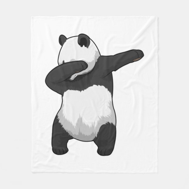 Panda gör Hip Hop-dans Dab Fleecefilt (Framsidan)