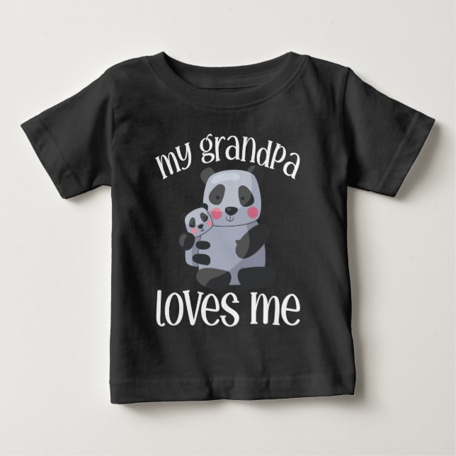 Panda 🐼 Grandchild Gift från Grandpa T Shirt (Framsida)