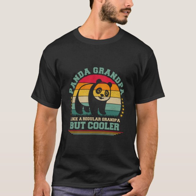 Panda Grandpa Like A Regular Grandpa Father'S Day T Shirt (Framsida)