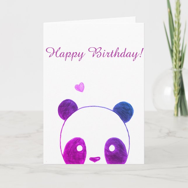 Panda Grattis på födelsedagen Card Kort (Framsida)