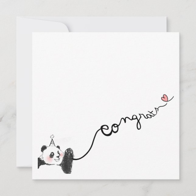 Panda Grattiss Card Kort (Framsida)