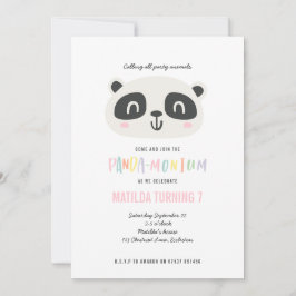 Panda gullig multifärgad födelsedag