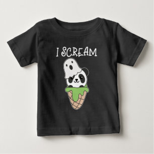 Panda Halloween Ghost I Skräm Ice Cream Pun T Shirt