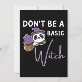 Panda Halloween Häxa Häxor Var Inte En Grundläggan Julkort