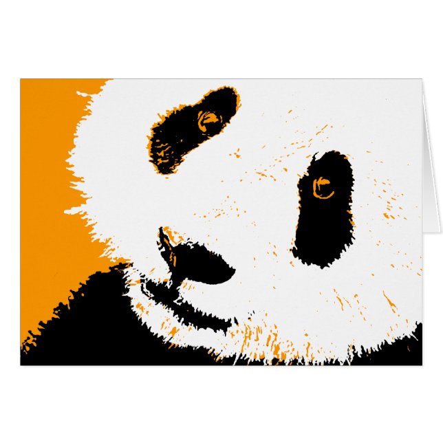 panda. hälsningskort (Framsidan Horizontal)