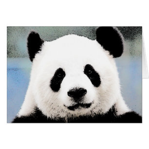 Panda Hälsningskort