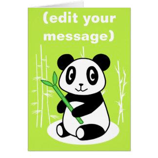 Panda Hälsningskort