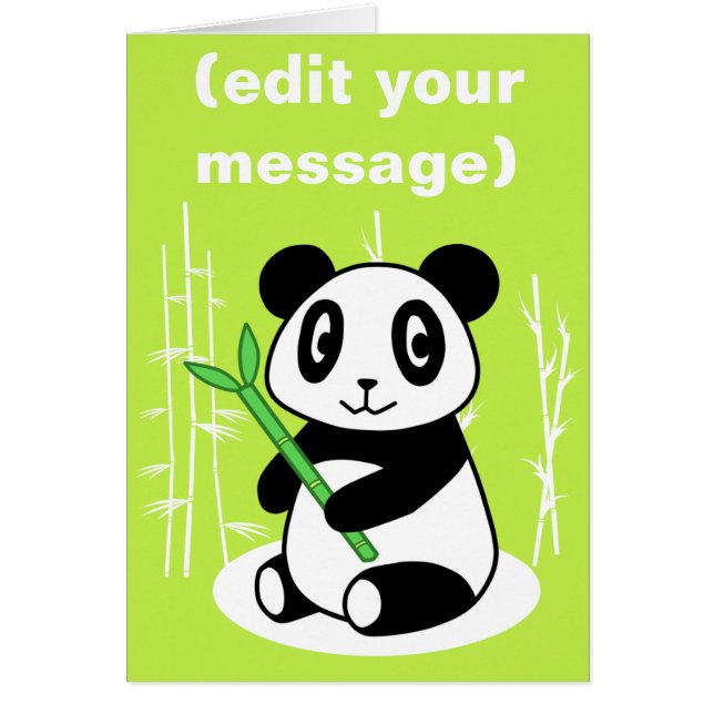 Panda Hälsningskort (Framsidan)
