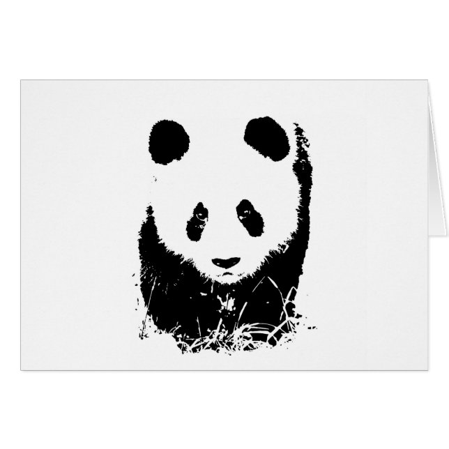 Panda Hälsningskort (Framsidan Horizontal)