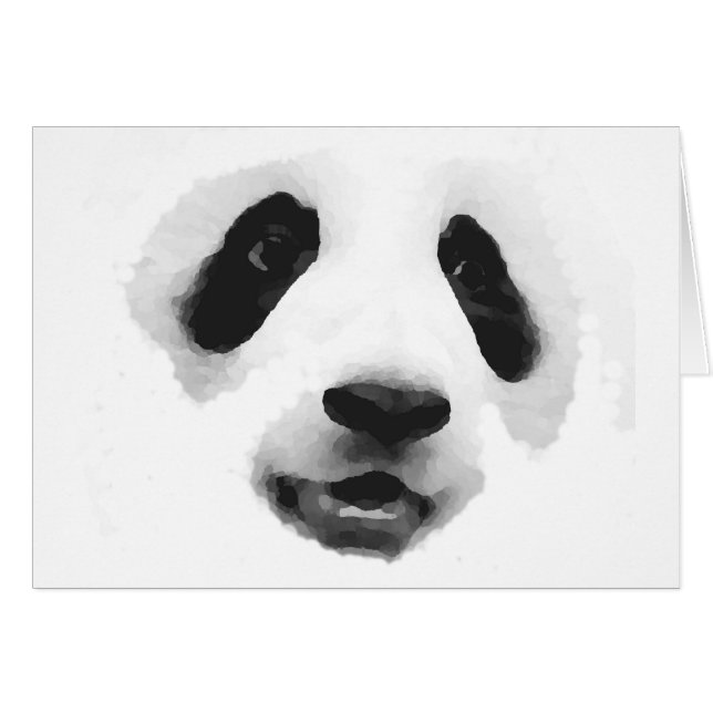 Panda Hälsningskort (Framsidan Horizontal)