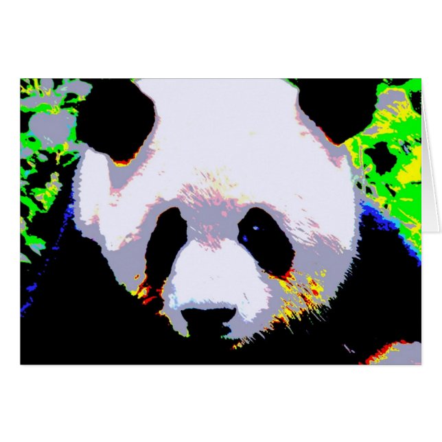 Panda Hälsningskort (Framsidan Horizontal)