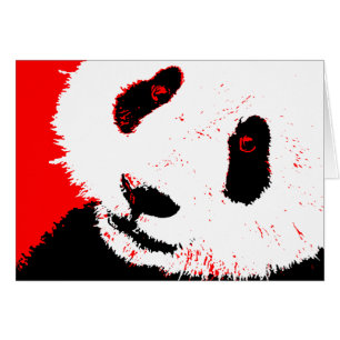 Panda. Hälsningskort